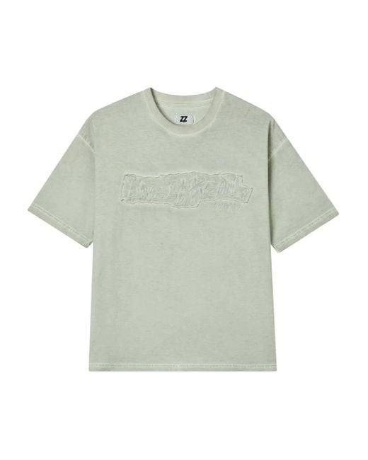 Izzue Green Embossed-Logo T-Shirt for men