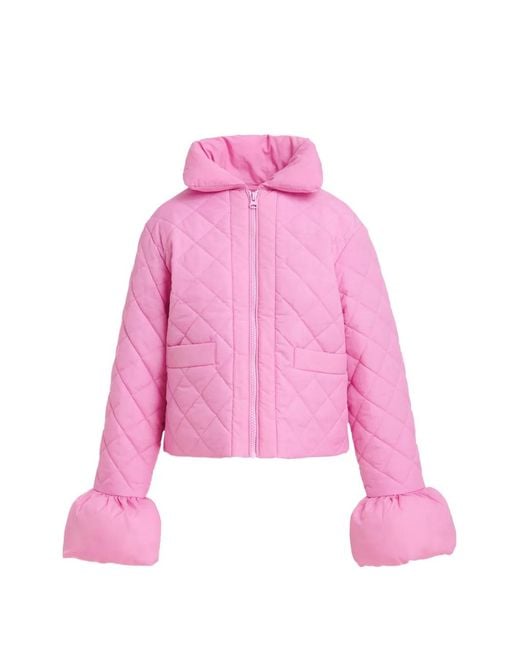 Essentiel Antwerp Pink Kiamond Quilted Padded Jacket
