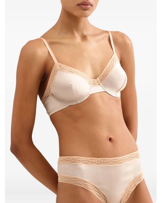 Eres Natural Coquet Lace-Trimmed Full-Cup Bra