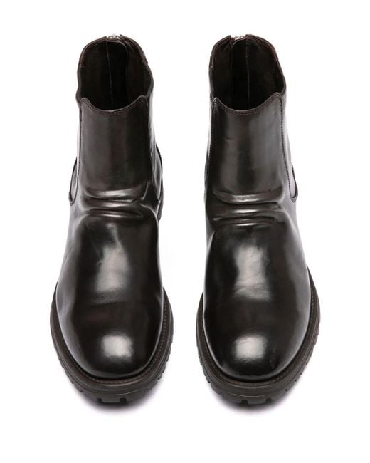 メンズ Officine Creative ジップ レザーブーツ Brown