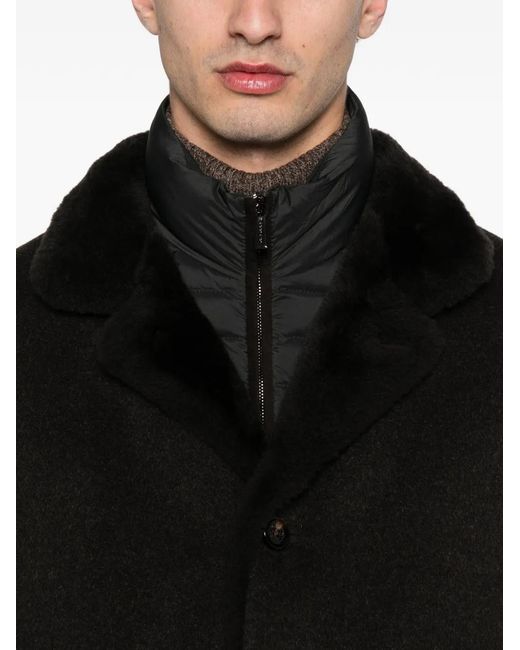 Moorer Black Layered Jacket for men
