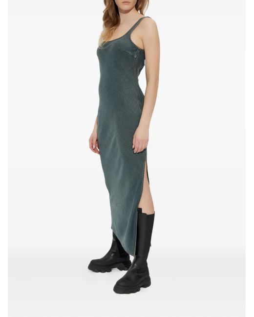 Samsøe & Samsøe Green Sasunna Side-Split Midi Dress