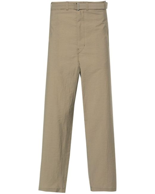 Pantalones ajustados con cinturón Lemaire de hombre de color Natural