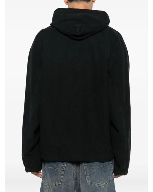 Veste Zippée À Capuche Balenciaga en coloris Black