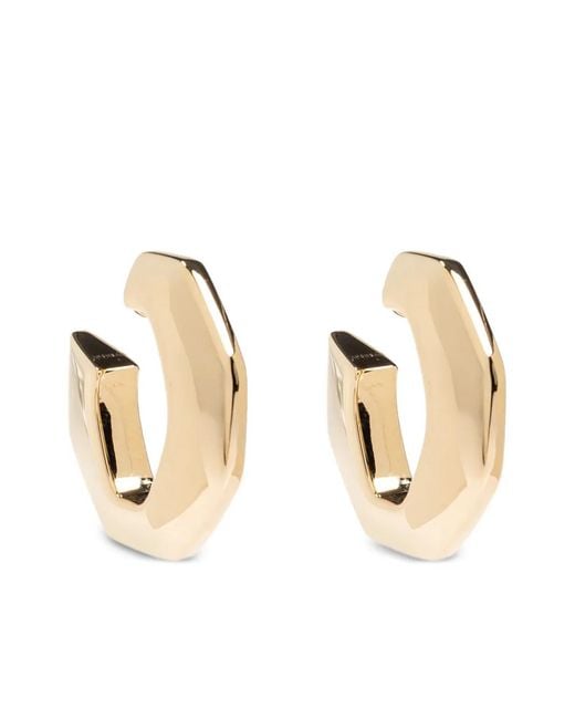 Givenchy Natural Geometric-Shape Hoop Earrings