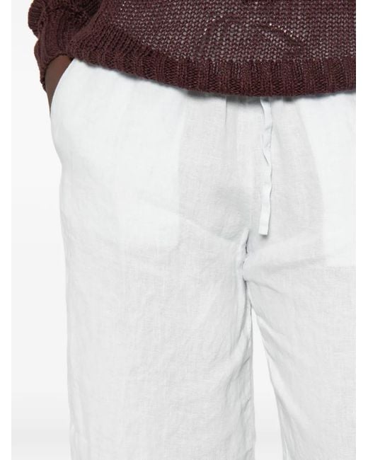 James Perse White Linen Trousers