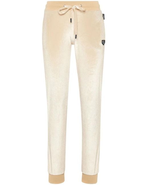 Philipp Plein Natural Strass Skull Trousers