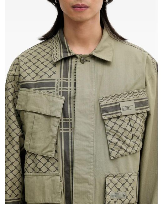 Neighborhood Green Patterned-Pocket Jacket for men