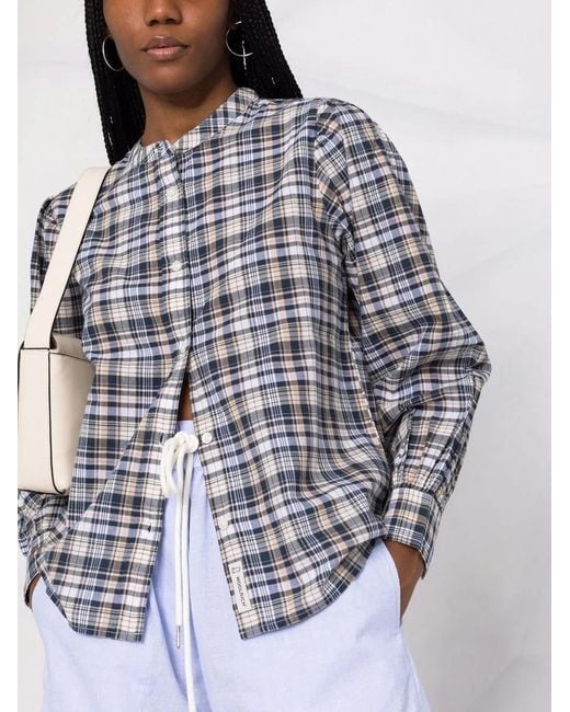 Woolrich Blue Plaid Check-Print Shirt