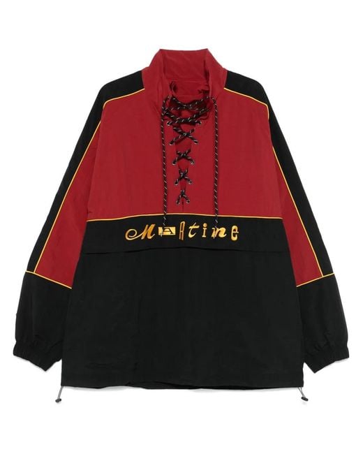 Martine Rose Red Lace-Up Windbreaker for men
