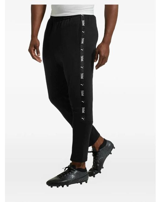 PUMA Black Logo-Detail Track Pants for men
