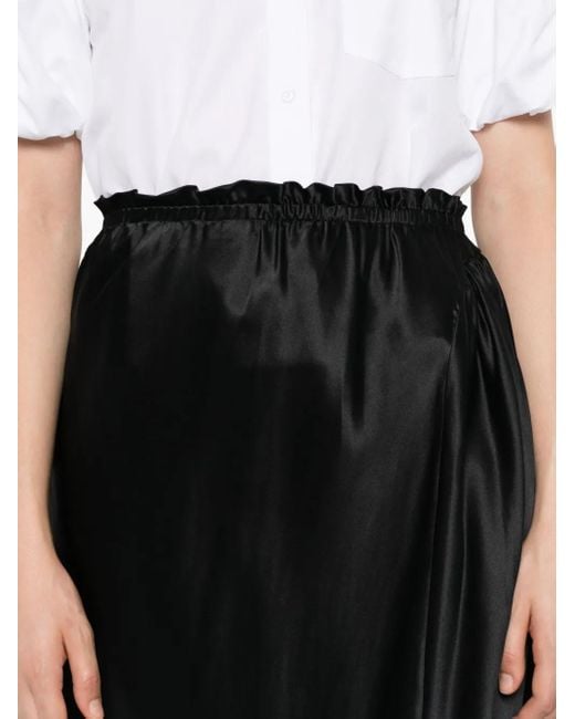 Simone Rocha ラッフル シルクスカート Black