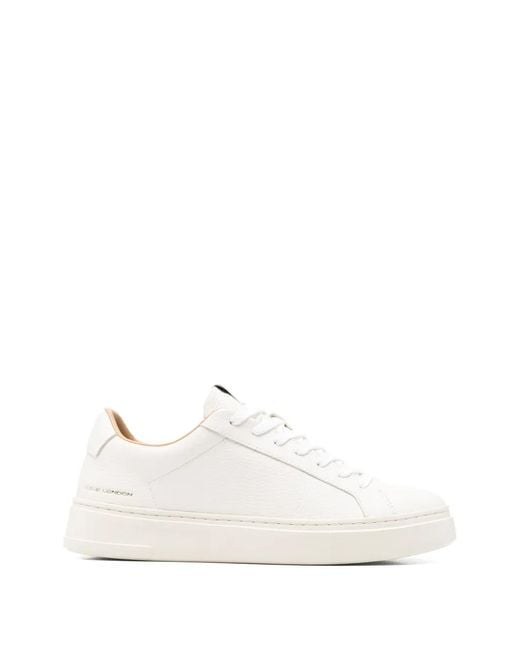 Crime London White Extralight Leather Sneakers for men