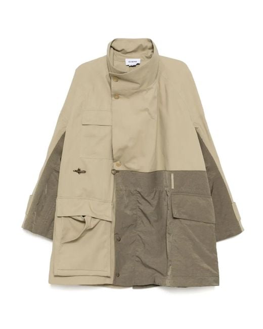 Hed Mayner Natural Panelled Coat for men