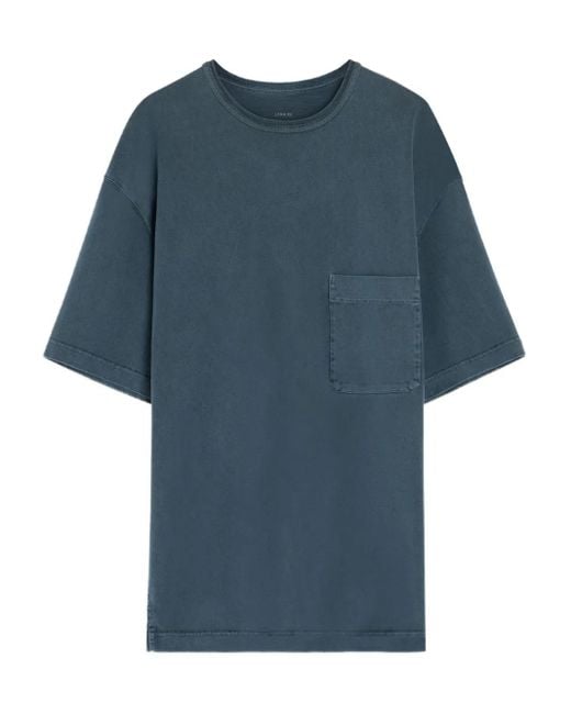 Lemaire Blue Chest-Pocket Short-Sleeve T-Shirt for men