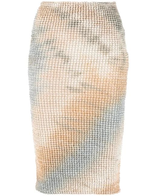 Off-White c/o Virgil Abloh Natural Tie-Dye Pencil Skirt
