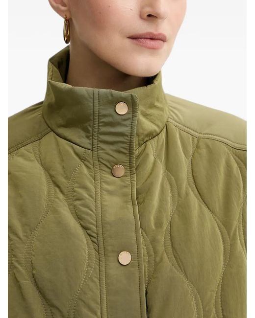 Guess Green Corine Quilted Drawstring Jacket