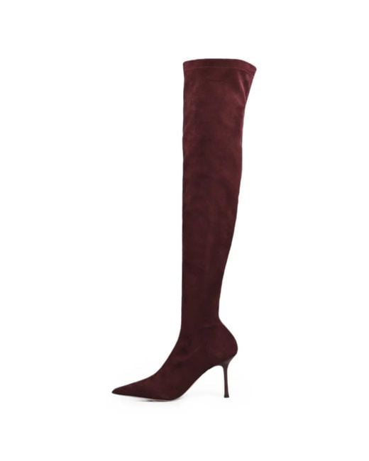 Castagna Red Pointed-Toe Marlene Boots