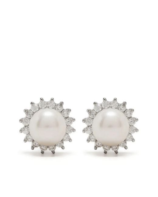 Hzmer Jewelry Oorbellen Met Parel in het White