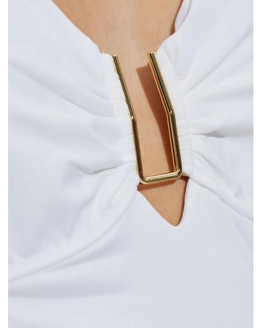 Melissa Odabash White Maillot De Bain À Fermeture Nouée