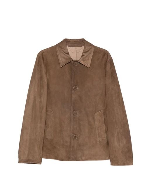 Salvatore Santoro メンズ ブラウン レザー シングルジャケットの通販