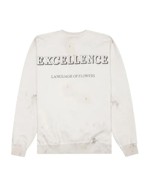 SAINT Mxxxxxx White Cotton-Print Long-Sleeves Sweatshirt for men