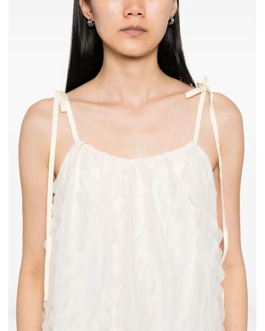 B+ AB White Textured Cami Dress