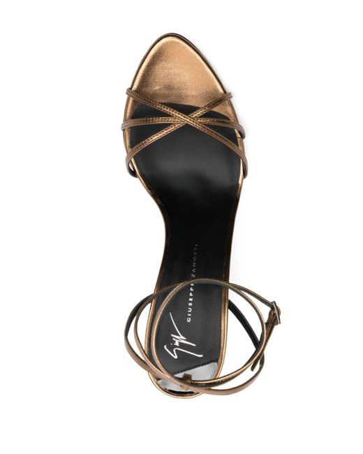 Giuseppe Zanotti Metallic Amiila 70mm Leather Sandals