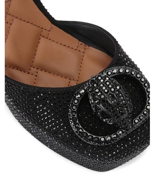 Kurt Geiger Black Chelsea Crystal-Embellished Platform Sandals