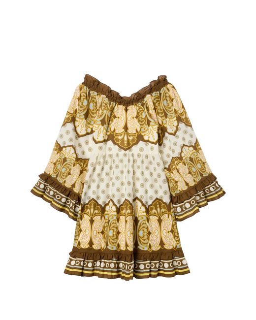 LaDoubleJ Boho Mini-Jurk in het Natural