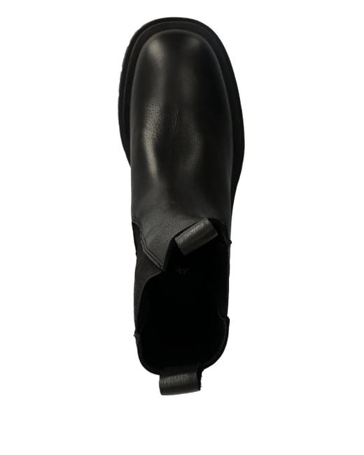 COPENHAGEN Black Elastic-Panelled Lug-Sole Boots