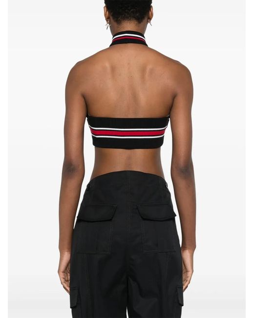 Off-White c/o Virgil Abloh Black Crossover-Straps Top