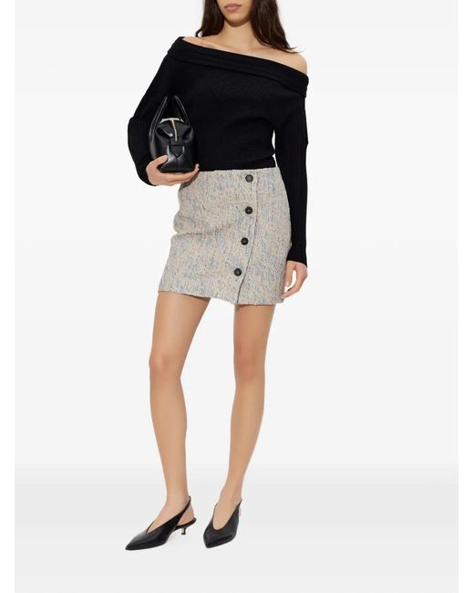 IRO Black Off-Shoulder Sweater