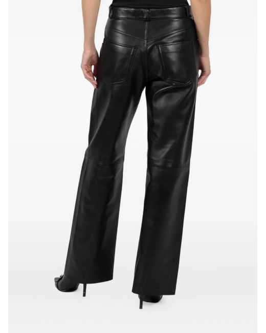 Haikure Black Leather Trousers