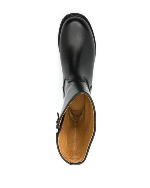 Rier Black City Leather Boots for men