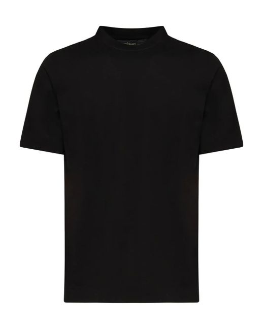 Giuliano Galiano Black Crew-Neck Short-Sleeve T-Shirt for men