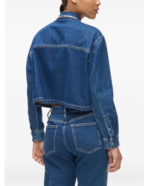 Karl Lagerfeld スタッズ デニムシャツ Blue