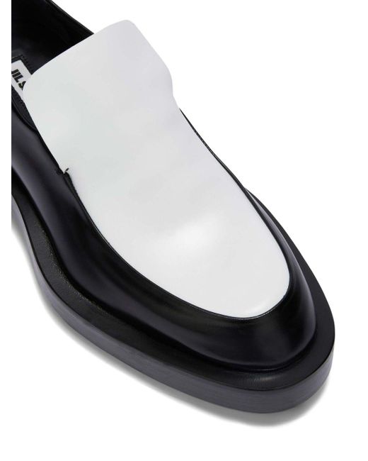 Jil Sander Black Polished Leather Loafers for men