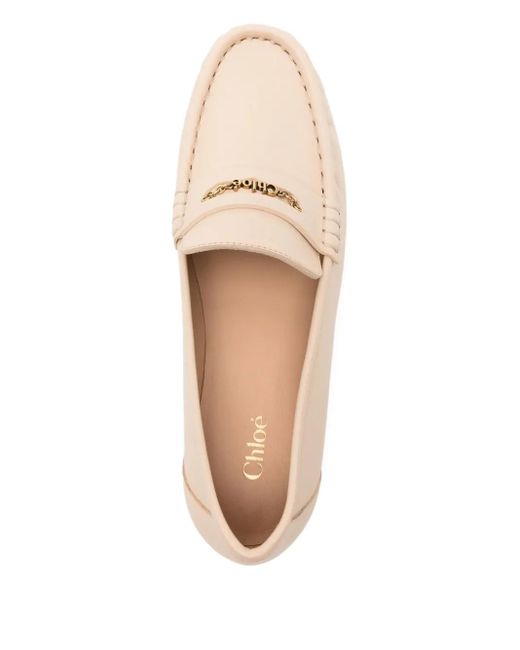 Chloé Natural Calfskin Loafers