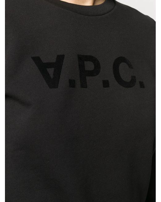 A.P.C. Black Logo Print Sweatshirt
