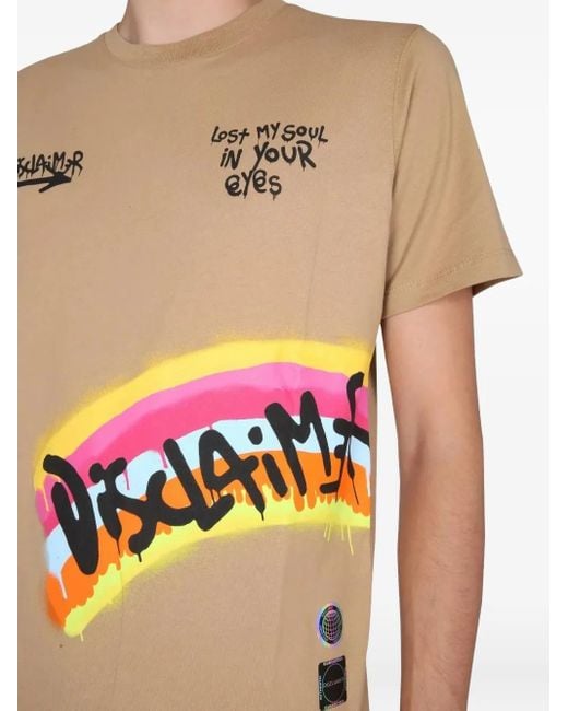 メンズ DISCLAIMER グラフィック Tシャツ Black