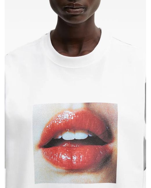 WRSTBHVR White Zalno Graphic-Print T-Shirt