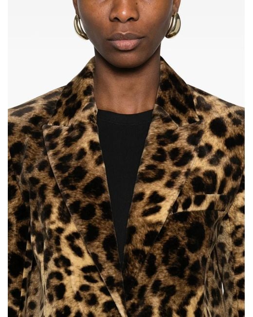 Chaqueta con botones y motivo de leopardo Ba&sh de color Brown