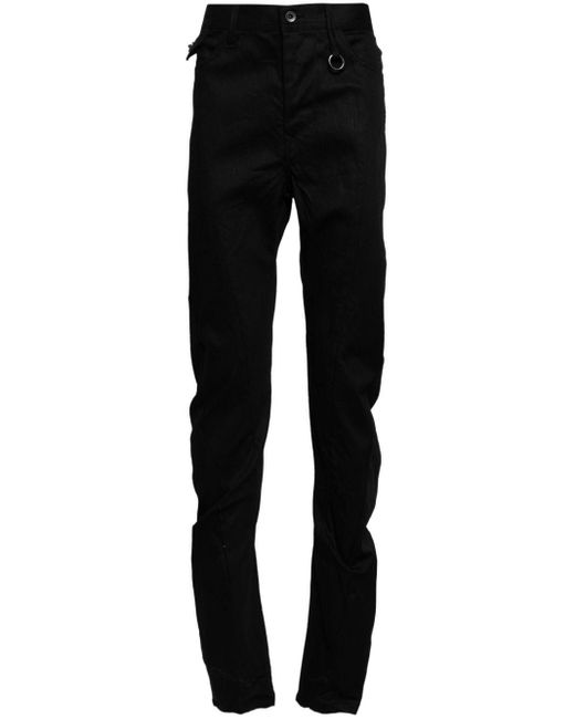 Julius Slim fit cotton blend trousers in Black für Herren
