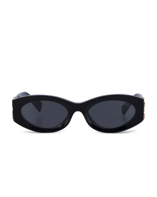 Miu Miu Blue Oval-Frame Sunglasses