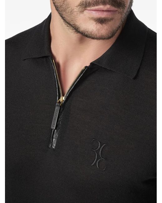 Billionaire Black Sweat Zippé À Logo for men