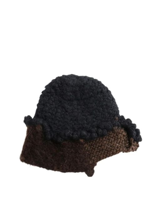 Berretto Bicolore di Daniela Gregis in Black