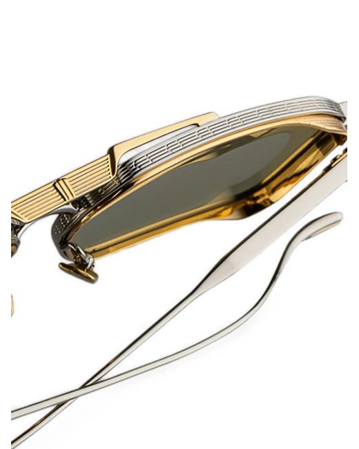 Cutler & Gross Green Lunettes De Soleil 1971 À Monture Carrée