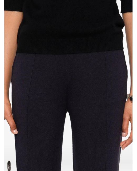 Max Mara Straight Broek Met Zijzak in het Blue