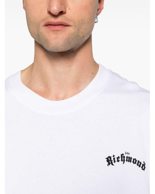 John Richmond T-Shirt mit Logo-Print in White für Herren